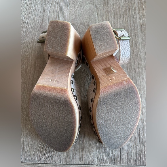 Free People Pasadena Wooden Platform Clog Sandals Womens 10 / EU 41 EUC - Picture 9 of 12